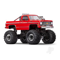 TRX-4MT Chevrolet K10 1:18 4WD Electric Monster Truck, Red (+ TQ, ECM-2.5, Titan 87T, 750mAh LiPo, USB Charger)