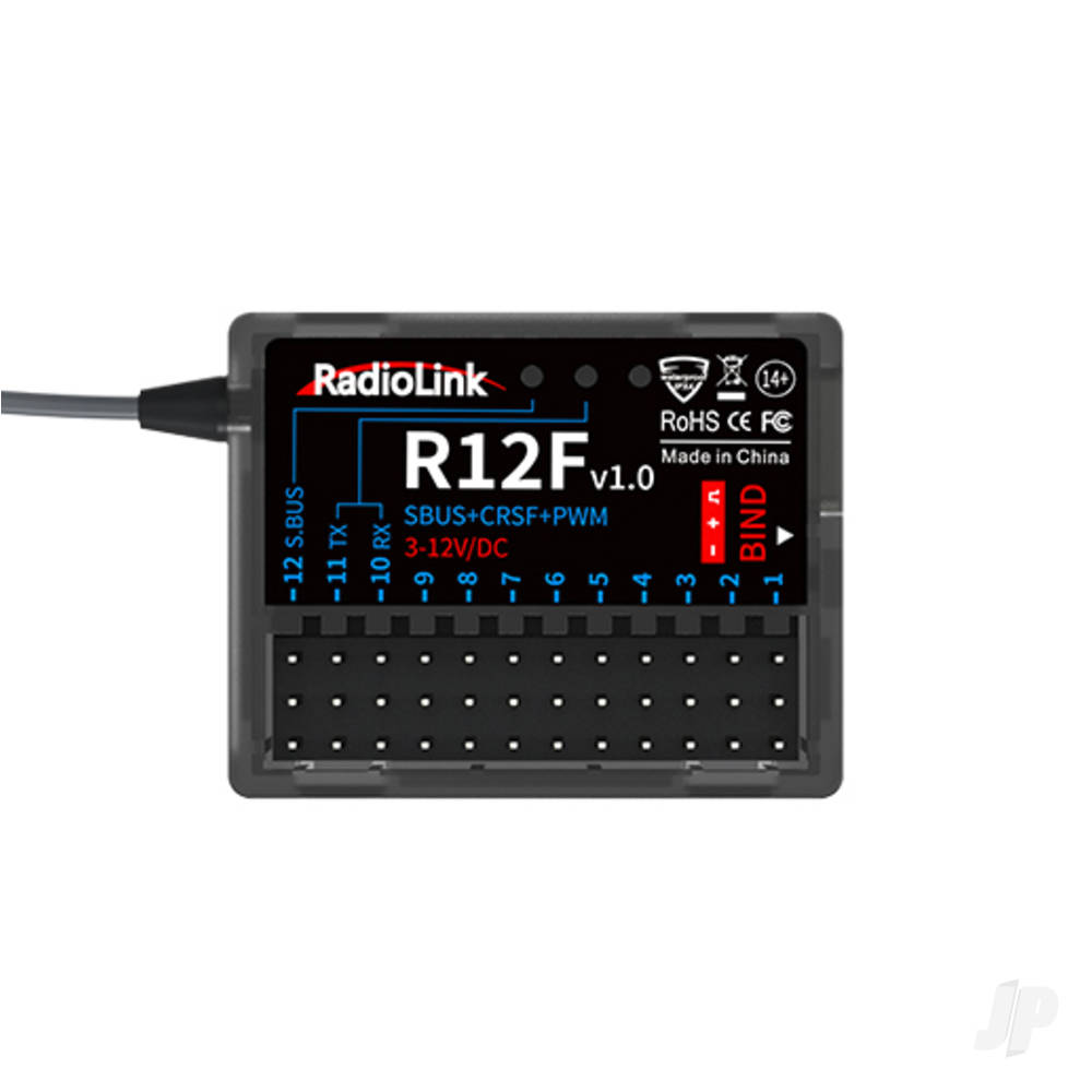 R12F 2.4GHz 12-channel (PWM) with SBUS Receiver