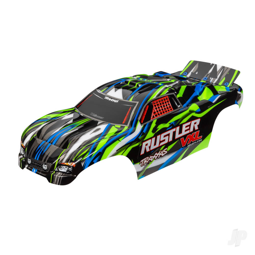 Traxxas Body, Rustler VXL, Green (painted, decals applied ...
