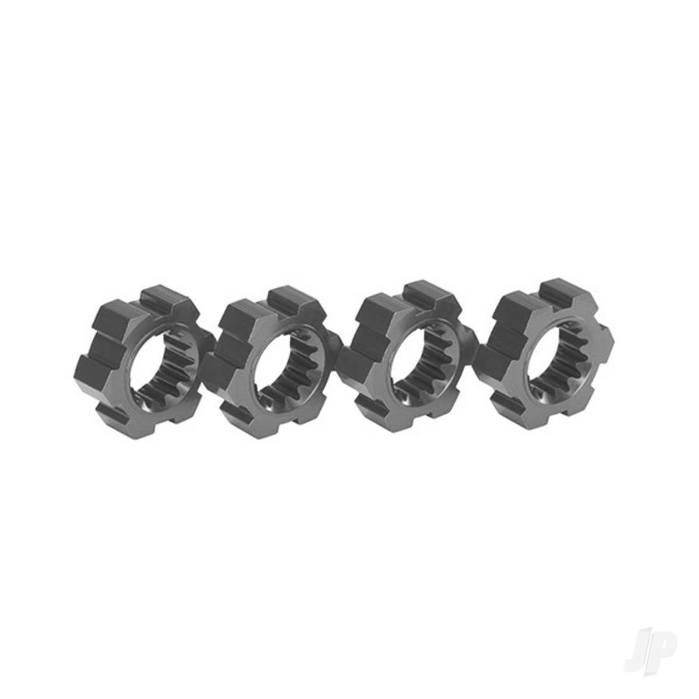 Wheel hubs, hex, aluminium (Grey-anodised) (4 pcs)