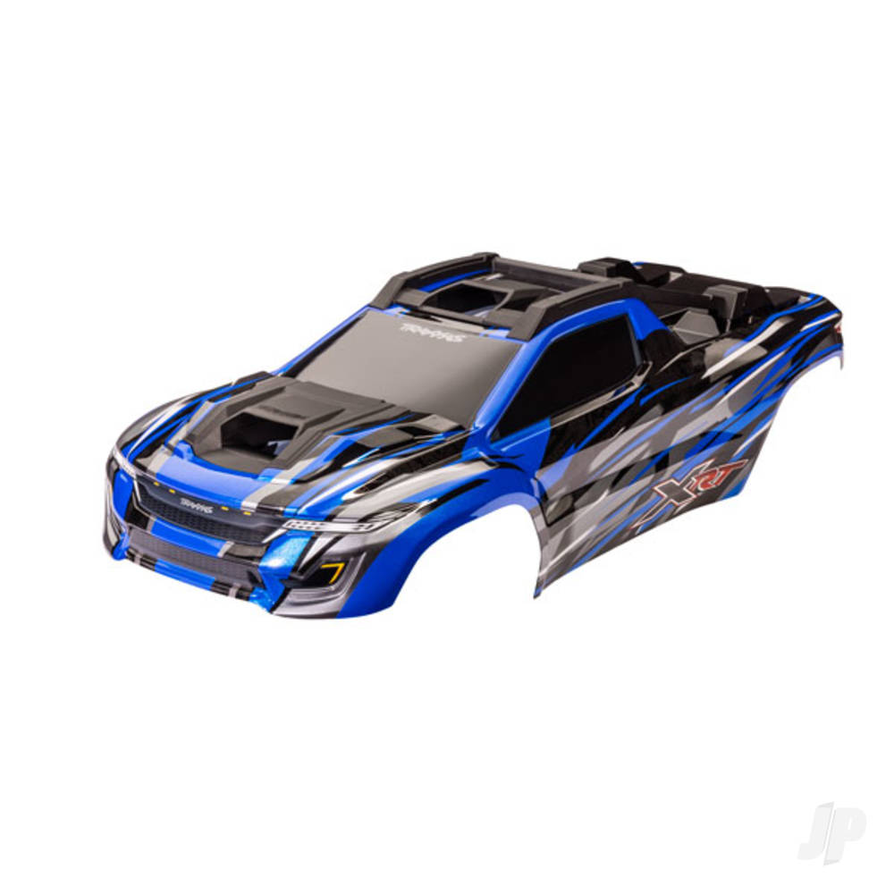 Body, XRT, Blue (painted, decals applied) (assembled with front & rear body supports for clipless mounting, roof & hood skid pads)
