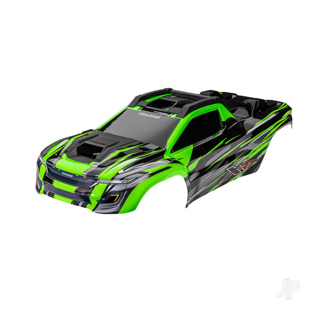 Body, XRT, Green (painted, decals applied) (assembled with front & rear body supports for clipless mounting, roof & hood skid pads)