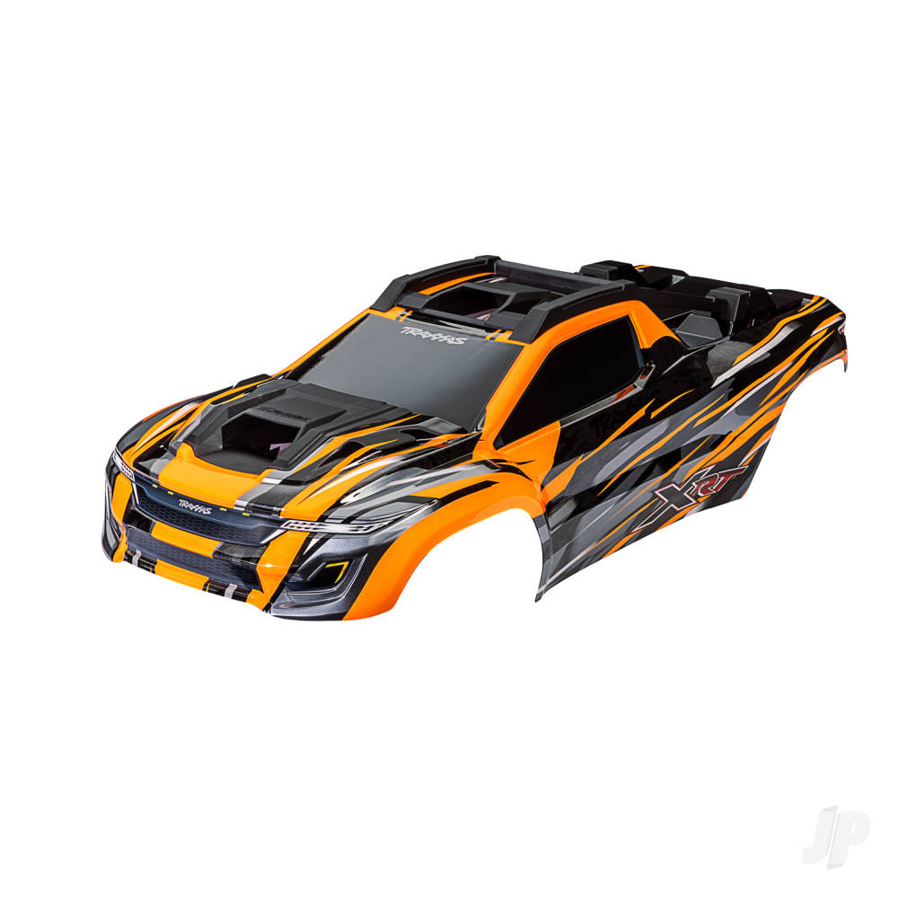 Body, XRT, Orange (painted, decals applied) (assembled with front & rear body supports for clipless mounting, roof & hood skid pads)
