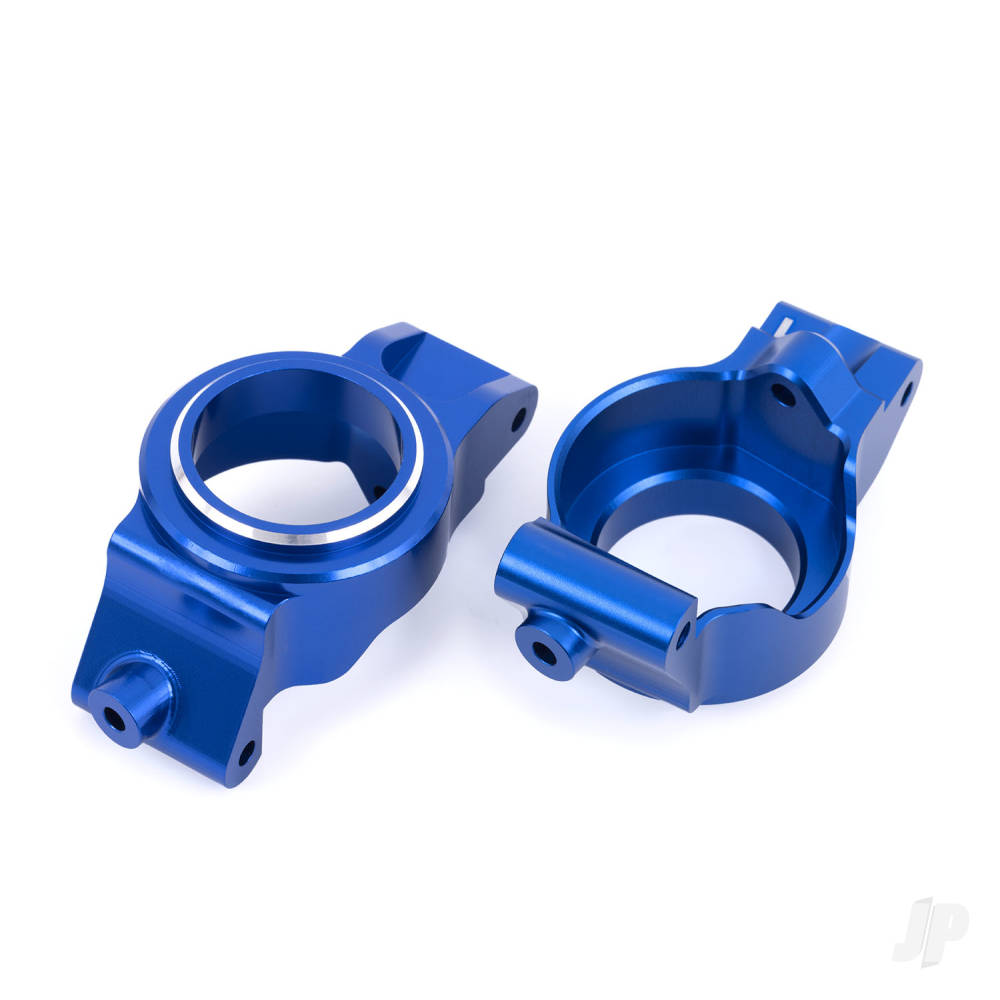 Caster blocks (c-hubs), 6061-T6 aluminium (Blue-anodised), left & right