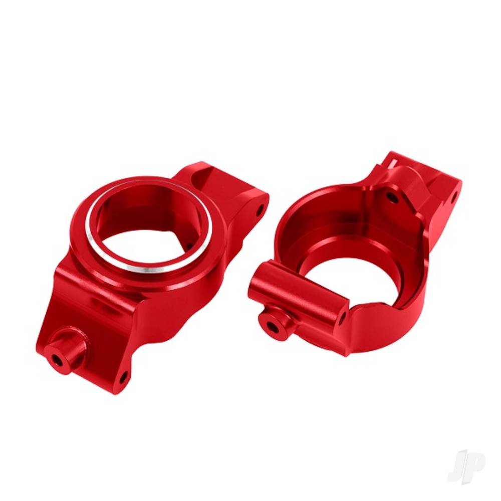 Caster blocks (c-hubs), 6061-T6 aluminium (Red-anodised), left & right