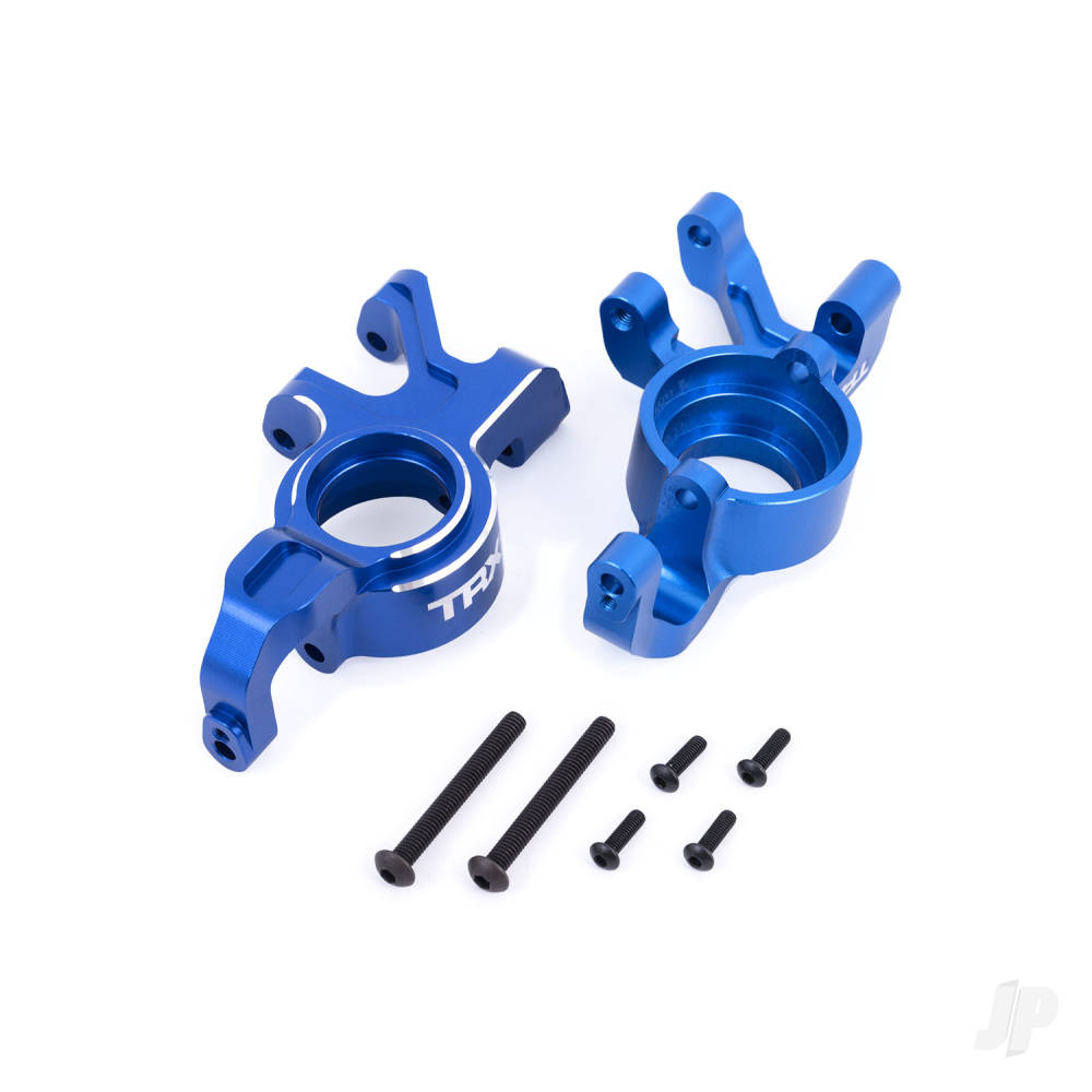 Steering blocks, 6061-T6 aluminium (Blue-anodised), left & right