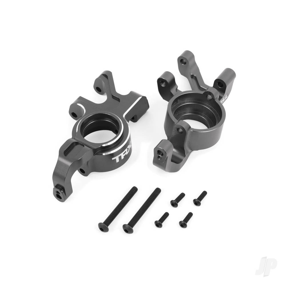 Steering blocks, 6061-T6 aluminium (Grey-anodised), left & right