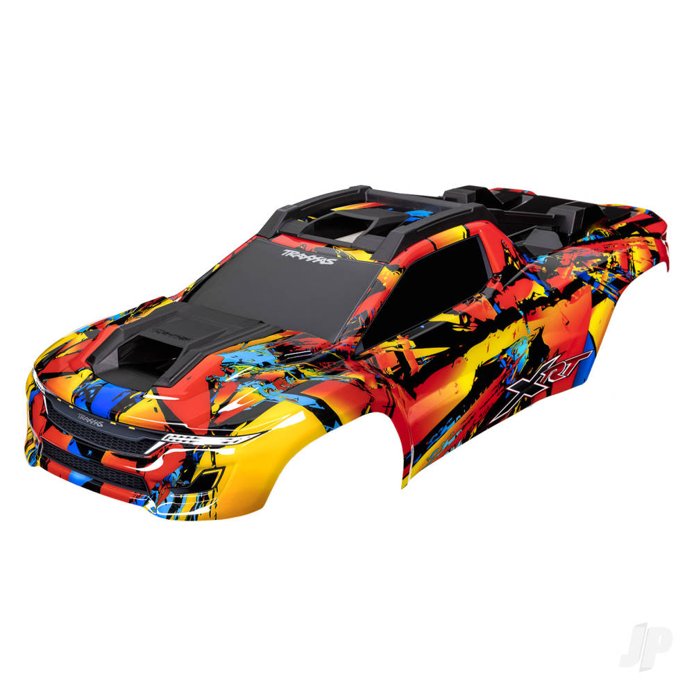 Body, XRT Solar Flare (painted, decals applied) (assembled with front & rear body supports for clipless mounting, roof & hood skid pads)