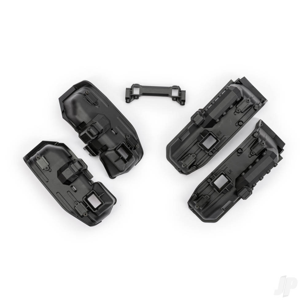 Fenders, inner (narrow), front & rear (2 each), rock light covers (8), battery plate, body mount, 3x8 flat-head screws (4), 2.5x6 CS (10) (for clipless body mounting)