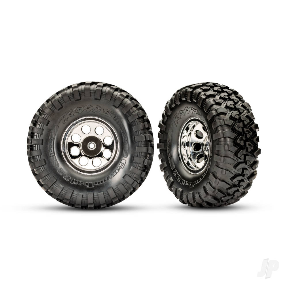 Traxxas Wheels & Tyres, Assembled, Glued (X-Maxx Black Chrome Wheels