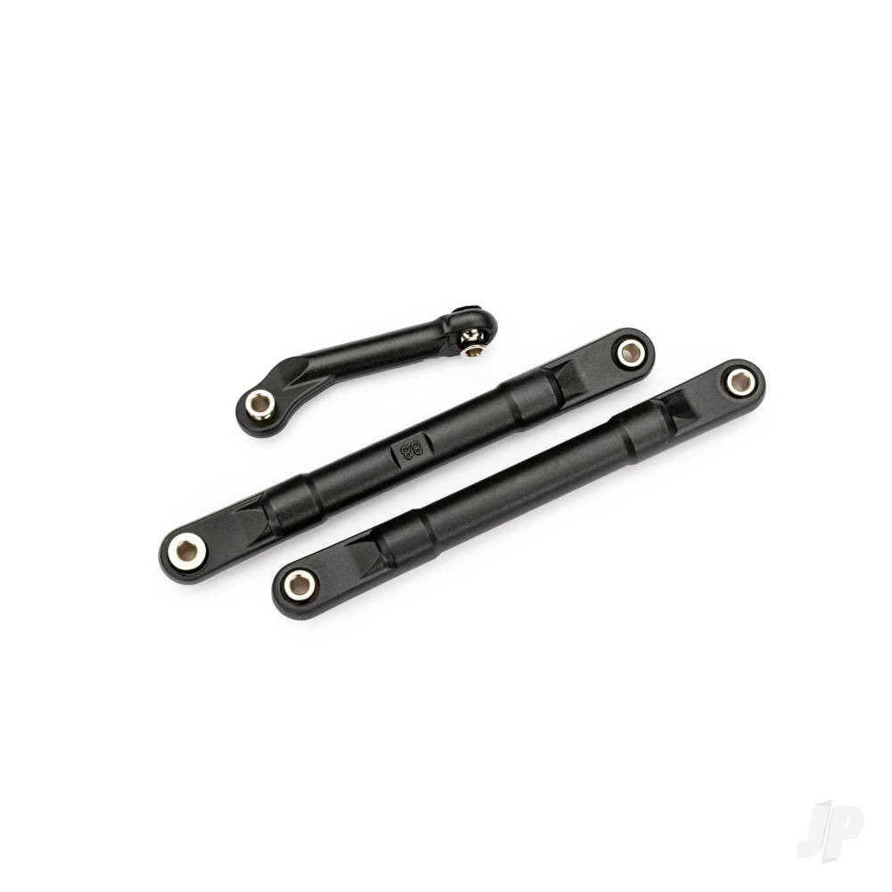 Toe links, moulded composite, 98mm (88mm centre to centre) (Black) (2)/ steering link (1)