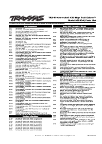 Parts List